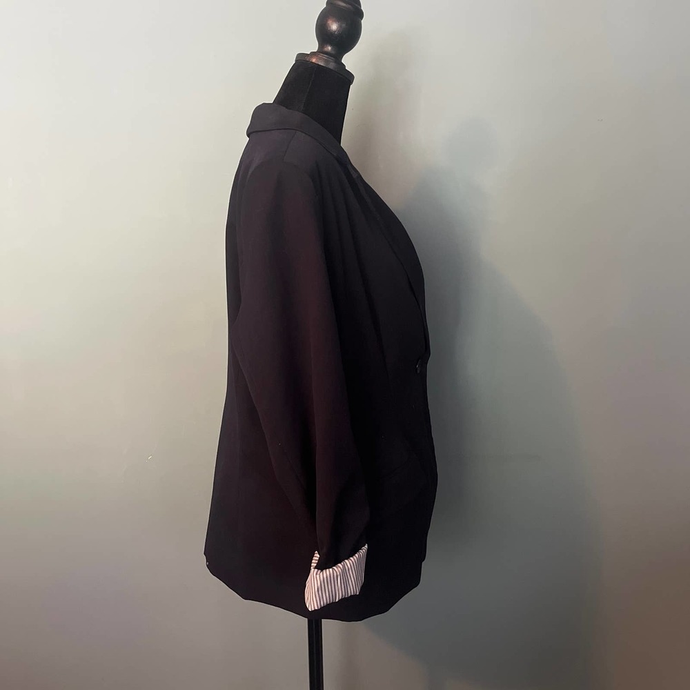 Merona Navy Blue Blazer with Lining Sleeve Detail - Picture 5 of 6